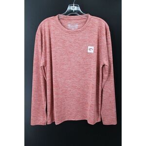 COSTA HEATHERED LONG SLEEVE SHIRT RED Large NWT